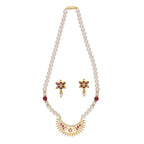 J Pearls Qayanat 1 Line Oval Pearl Necklaces - Real Pearl Jewelry | Grocsy