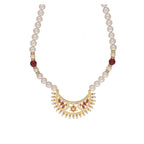 J Pearls Qayanat 1 Line Oval Pearl Necklaces - Real Pearl Jewelry | Grocsy