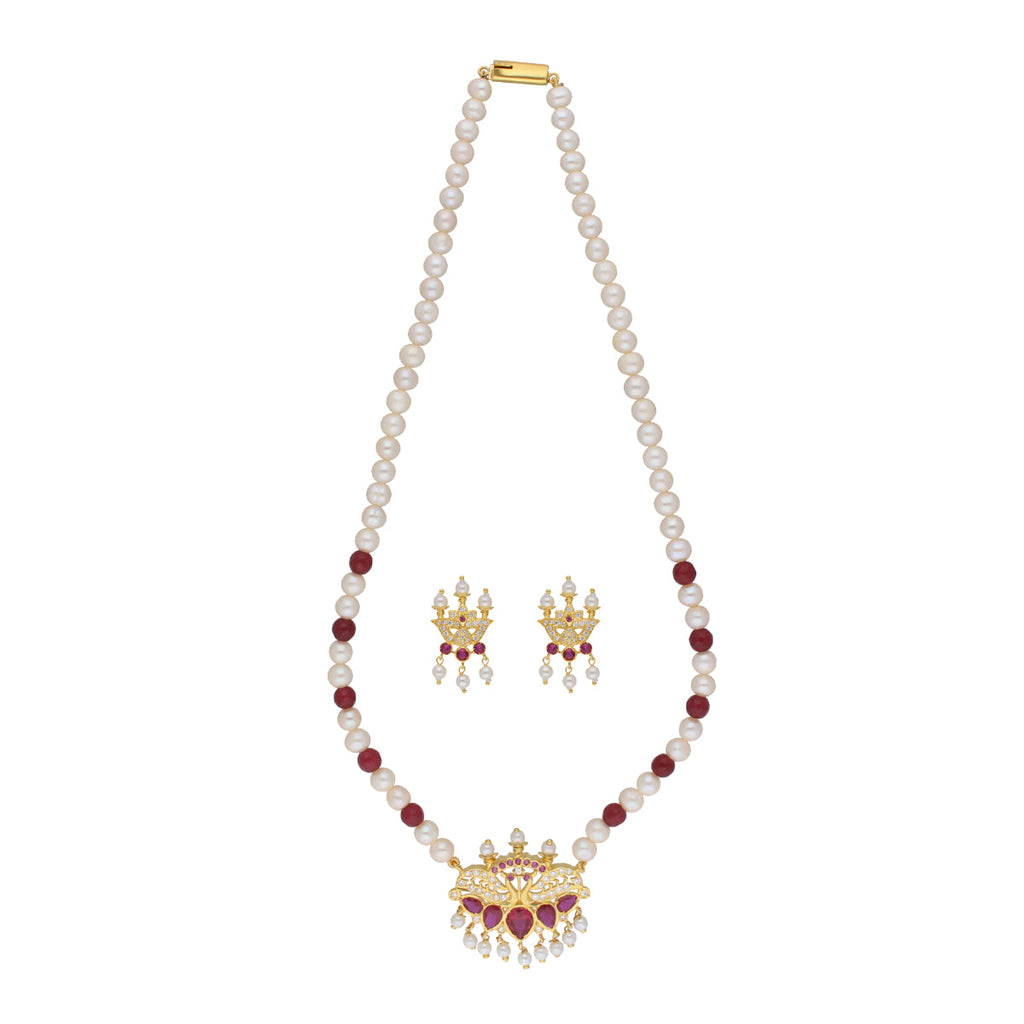 J Pearls Widisha 1 Line Round Pearl Necklaces - Real Pearl Jewelry | Grocsy