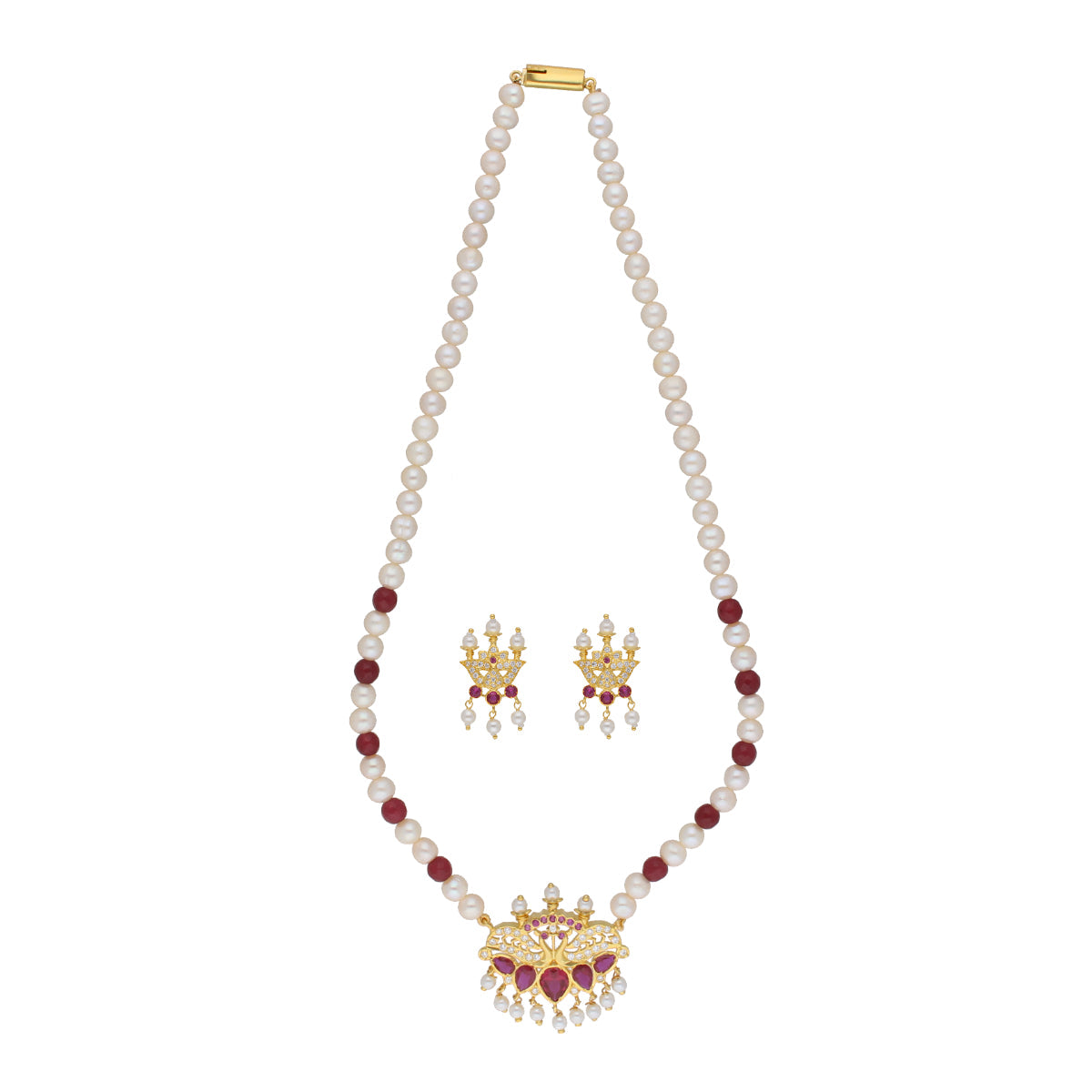 J Pearls Widisha 1 Line Round Pearl Necklaces - Real Pearl Jewelry | Grocsy