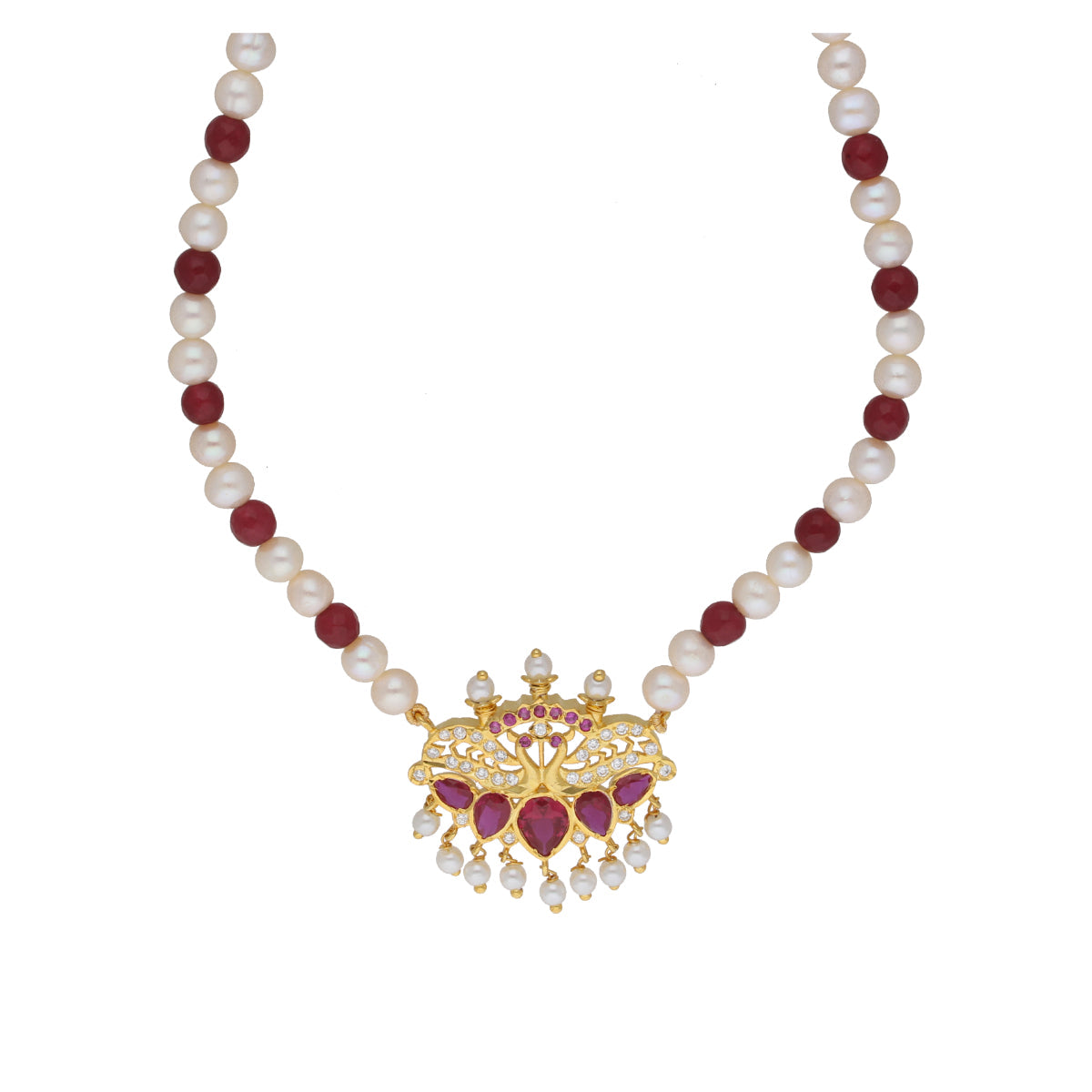 J Pearls Widisha 1 Line Round Pearl Necklaces - Real Pearl Jewelry | Grocsy