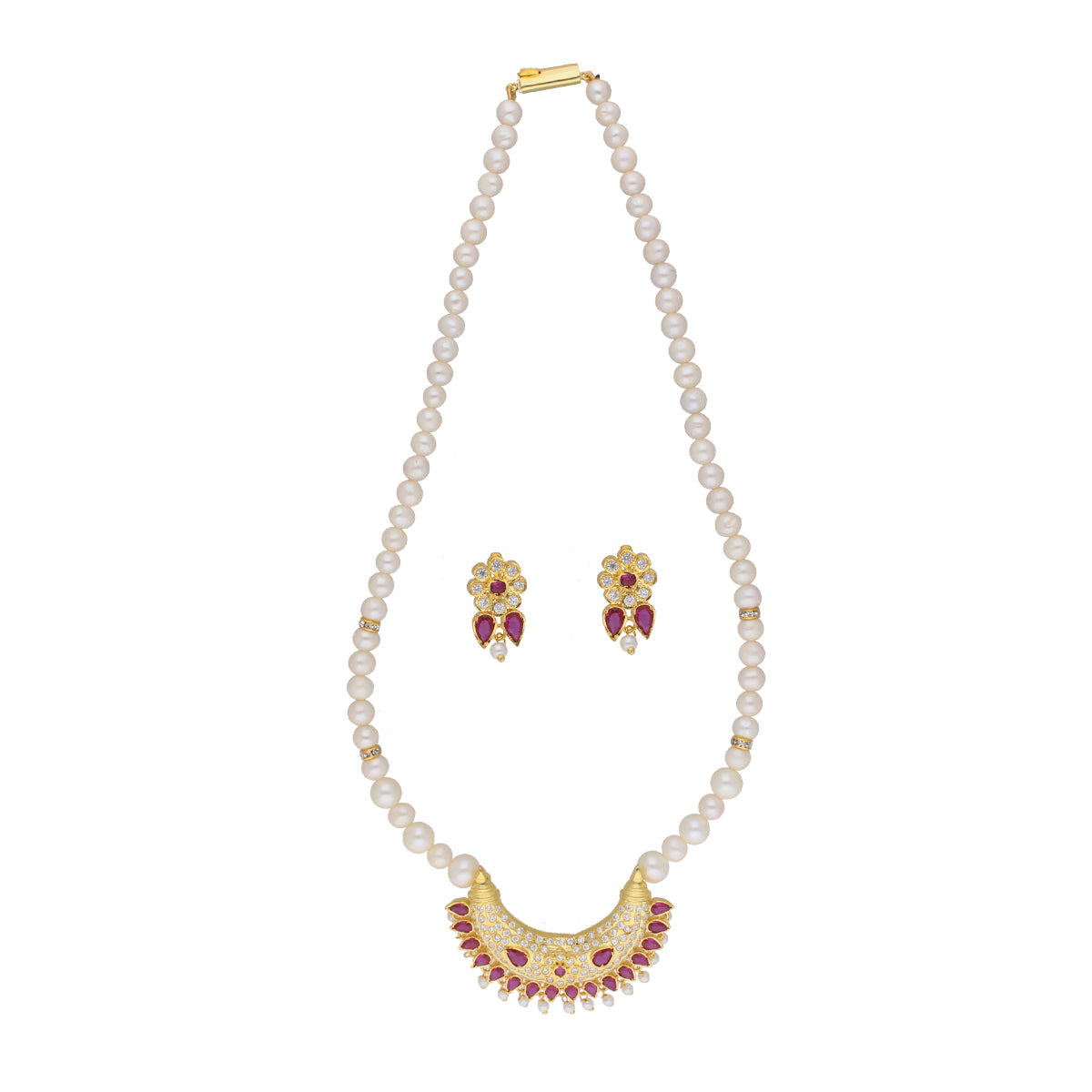 J Pearls Ehani 1 Line Oval Pearl Necklaces - Real Pearl Jewelry | Grocsy
