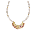 J Pearls Ehani 1 Line Oval Pearl Necklaces - Real Pearl Jewelry | Grocsy