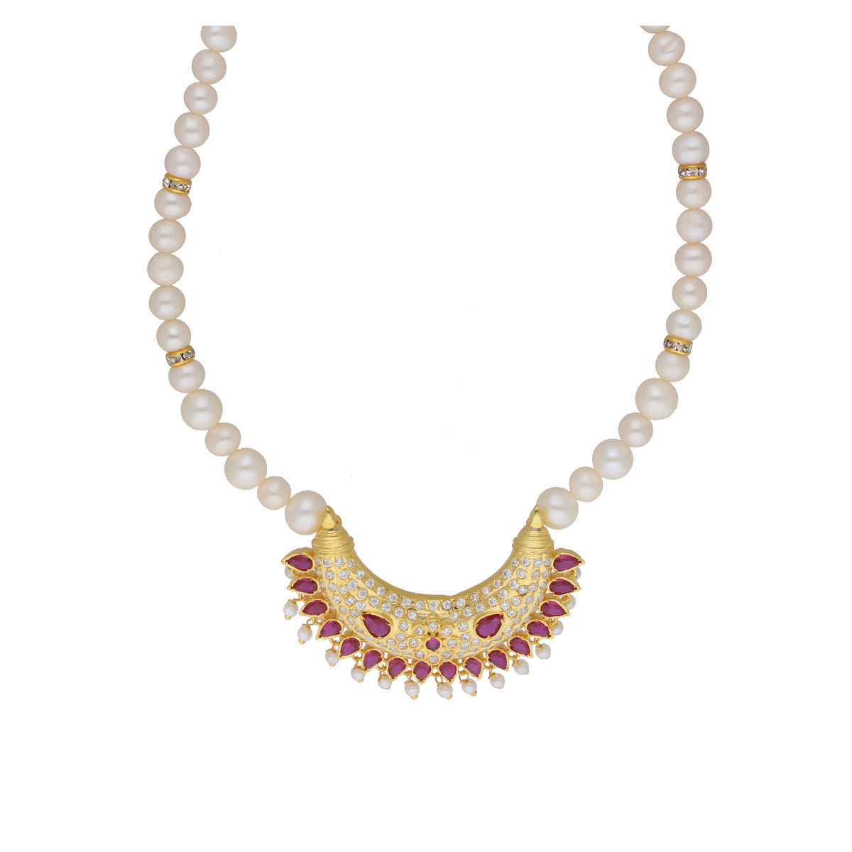 J Pearls Ehani 1 Line Oval Pearl Necklaces - Real Pearl Jewelry | Grocsy
