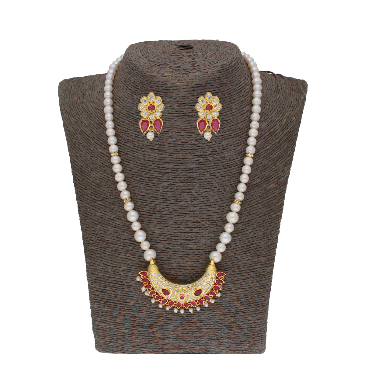 J Pearls Ehani 1 Line Oval Pearl Necklaces - Real Pearl Jewelry | Grocsy
