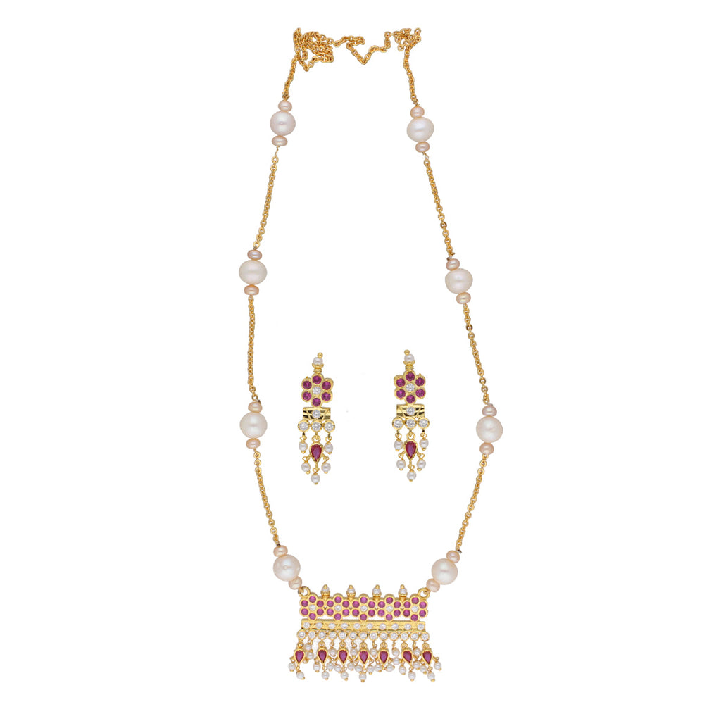 J Pearls Raksha 1 Line Round Pearl Necklaces - Real Pearl Jewelry | Grocsy