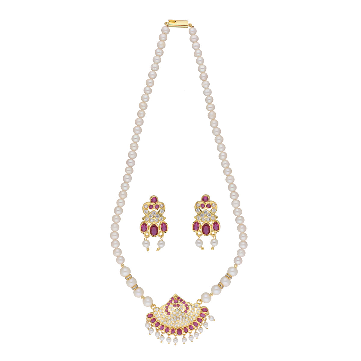 J Pearls Tulsi 1 Line Round Pearl Necklaces - Real Pearl Jewelry | Grocsy