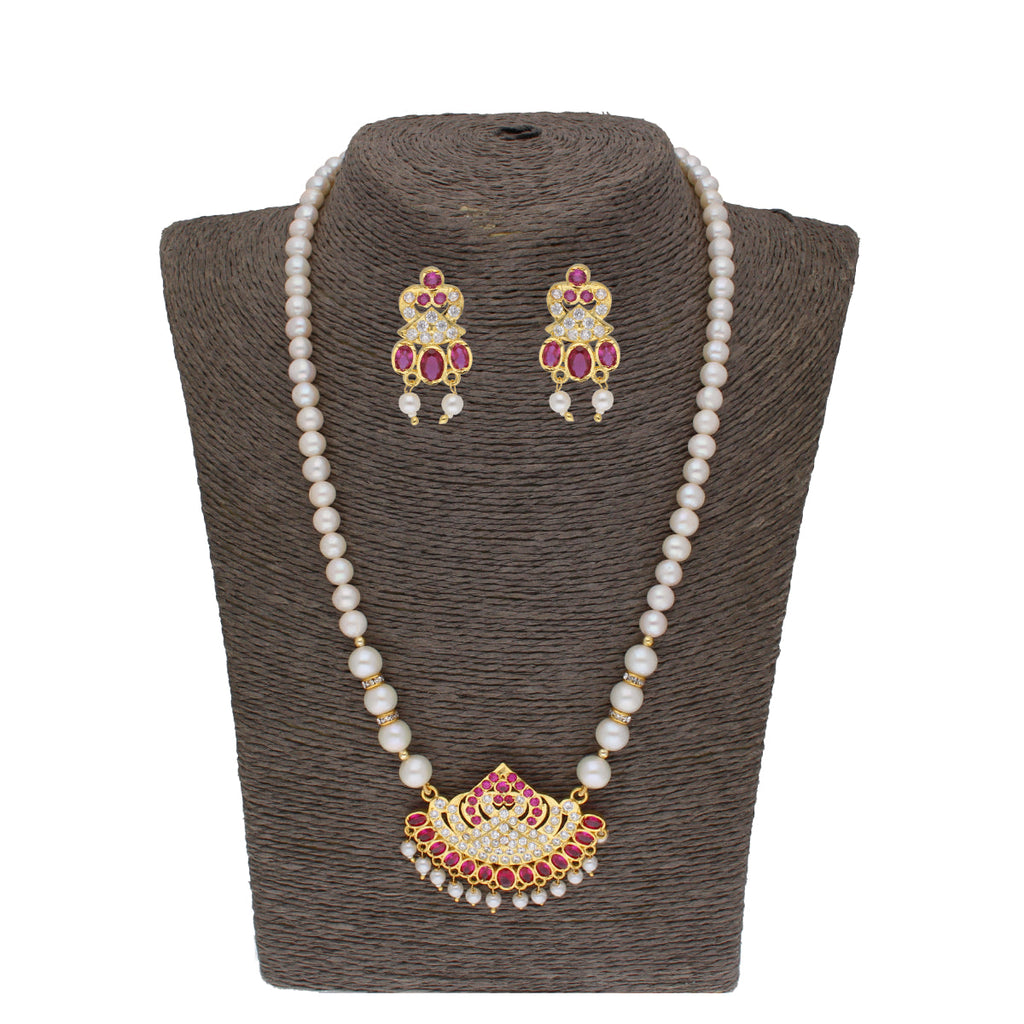 J Pearls Tulsi 1 Line Round Pearl Necklaces - Real Pearl Jewelry | Grocsy