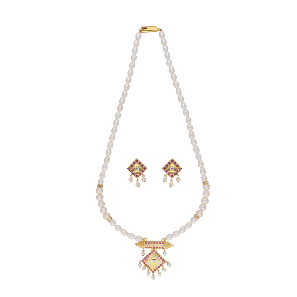 J Pearls Yochana 1 Line Round Pearl Necklaces - Real Pearl Jewelry | Grocsy
