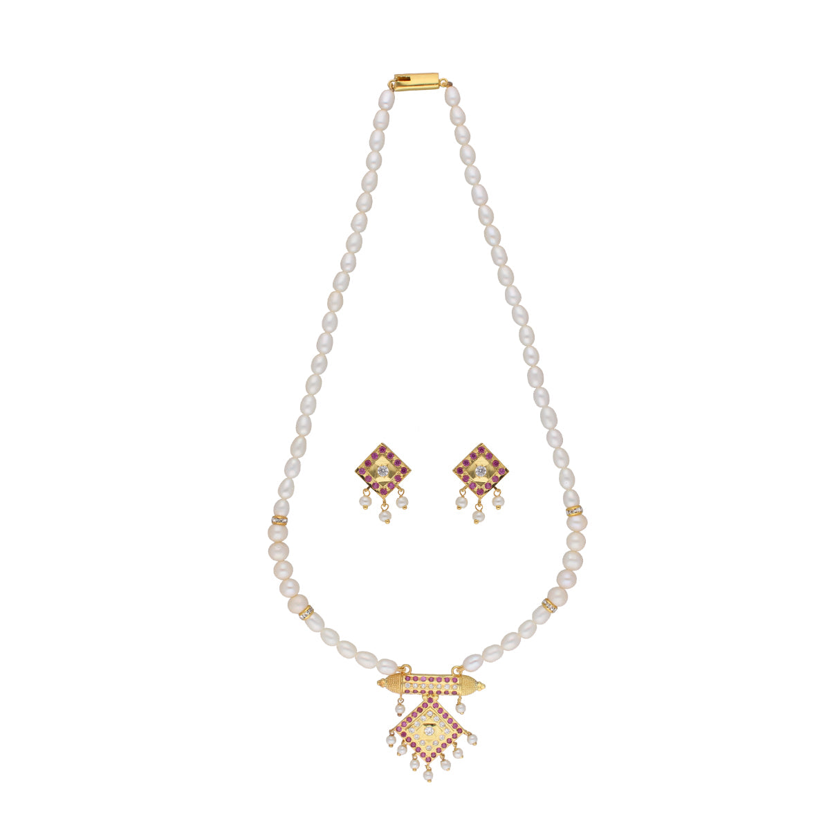 J Pearls Yochana 1 Line Round Pearl Necklaces - Real Pearl Jewelry | Grocsy