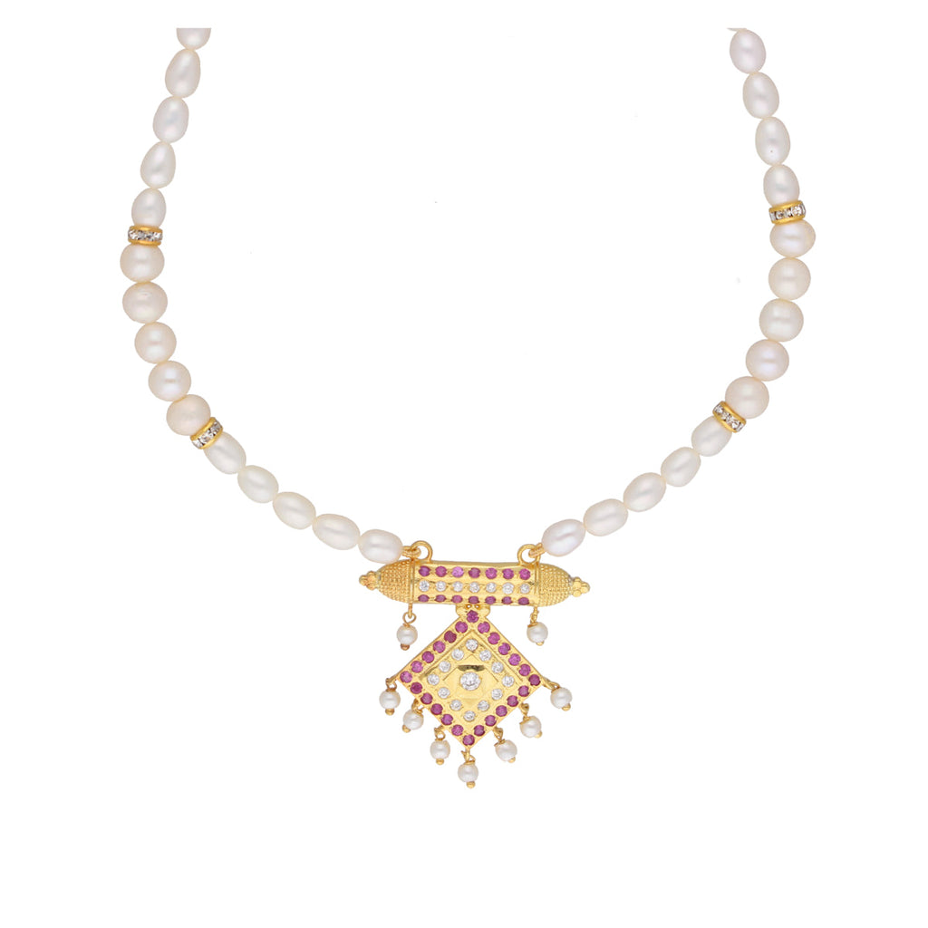 J Pearls Yochana 1 Line Round Pearl Necklaces - Real Pearl Jewelry | Grocsy