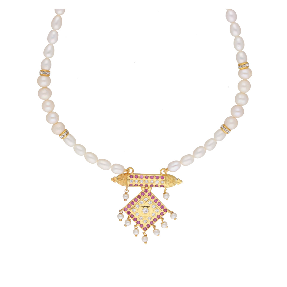 J Pearls Yochana 1 Line Round Pearl Necklaces - Real Pearl Jewelry | Grocsy