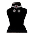 J Pearls Jabala 3 Lines Button Choker Set - Real Pearl Jewelry | Grocsy