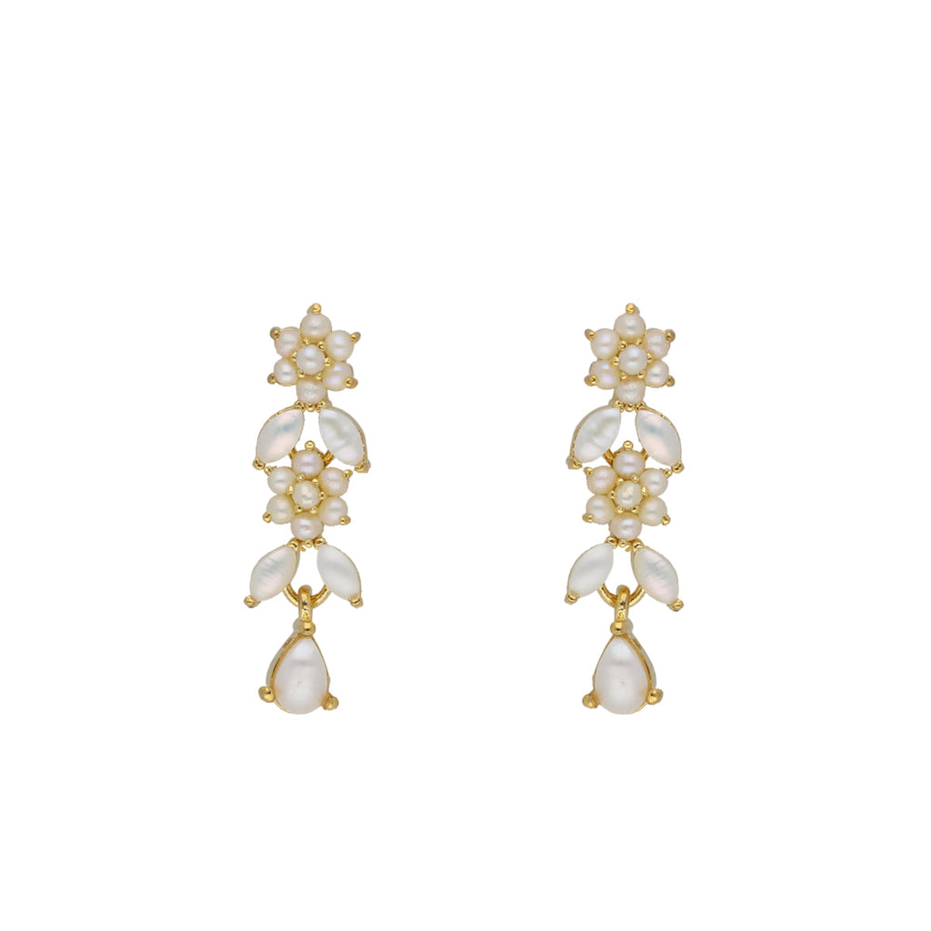 J Pearls Zara 1 Line Necklace Set - Real Pearl Jewelry