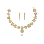 J Pearls Baasima 1 Line Necklace Set - Real Pearl Jewelry