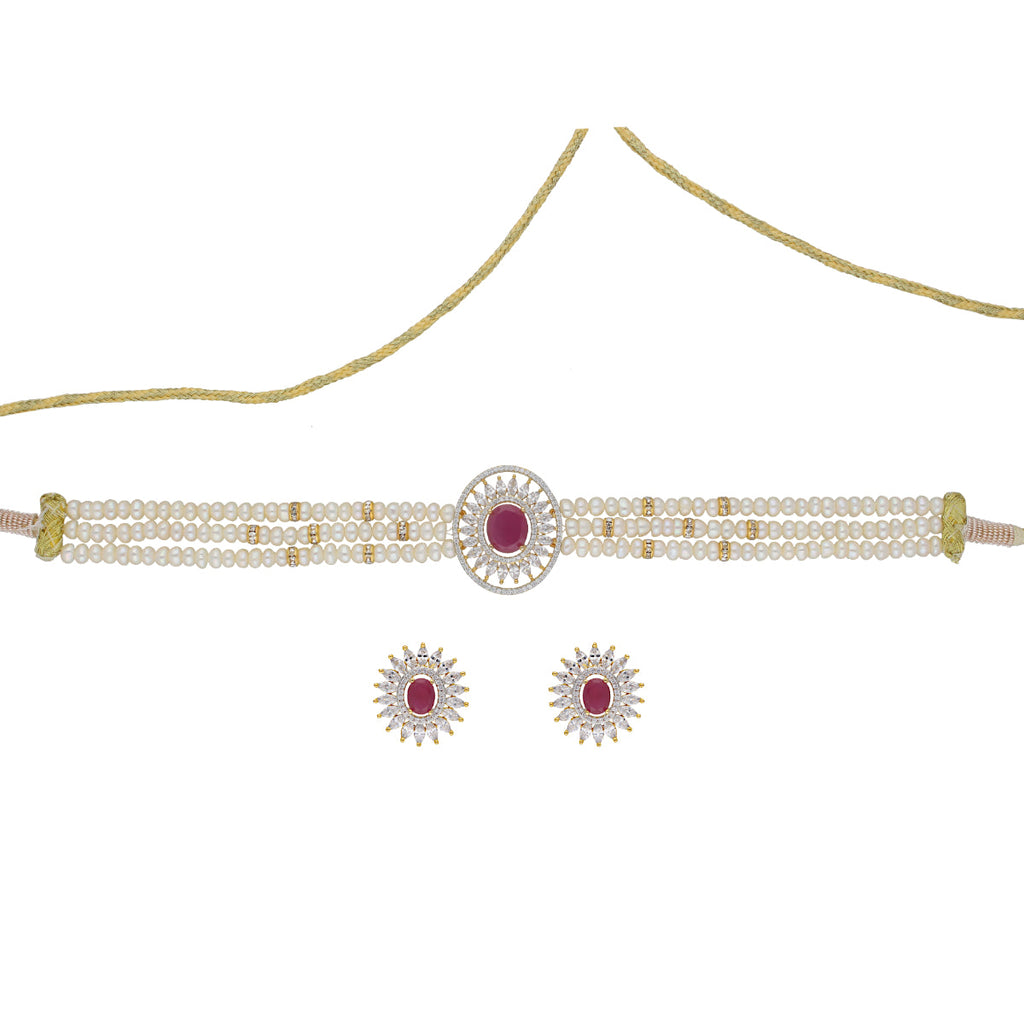 J Pearls Kashvi Pearl Choker - Real Pearl Jewelry | Grocsy