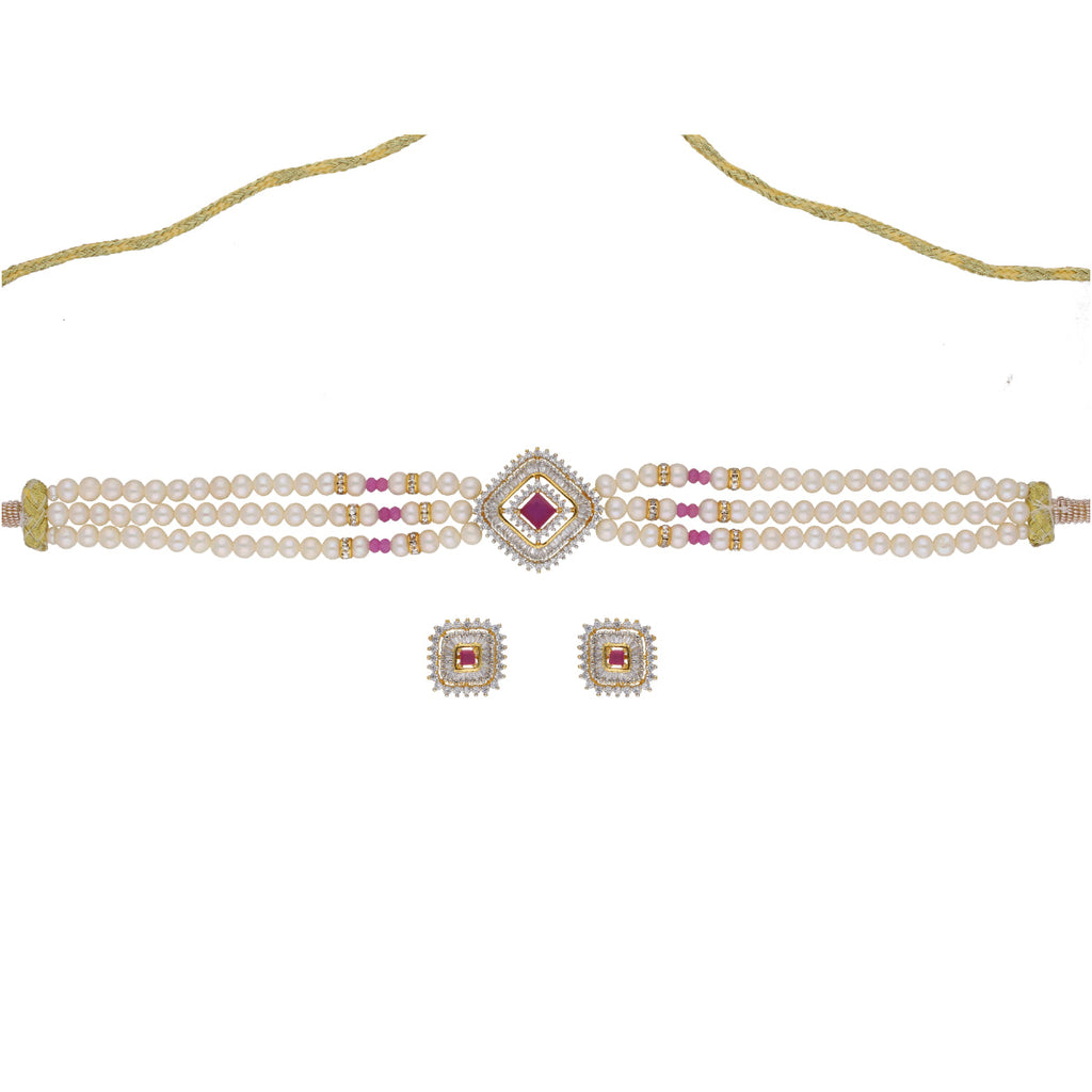 J Pearls Falguni Pearl Choker - Real Pearl Jewelry | Grocsy