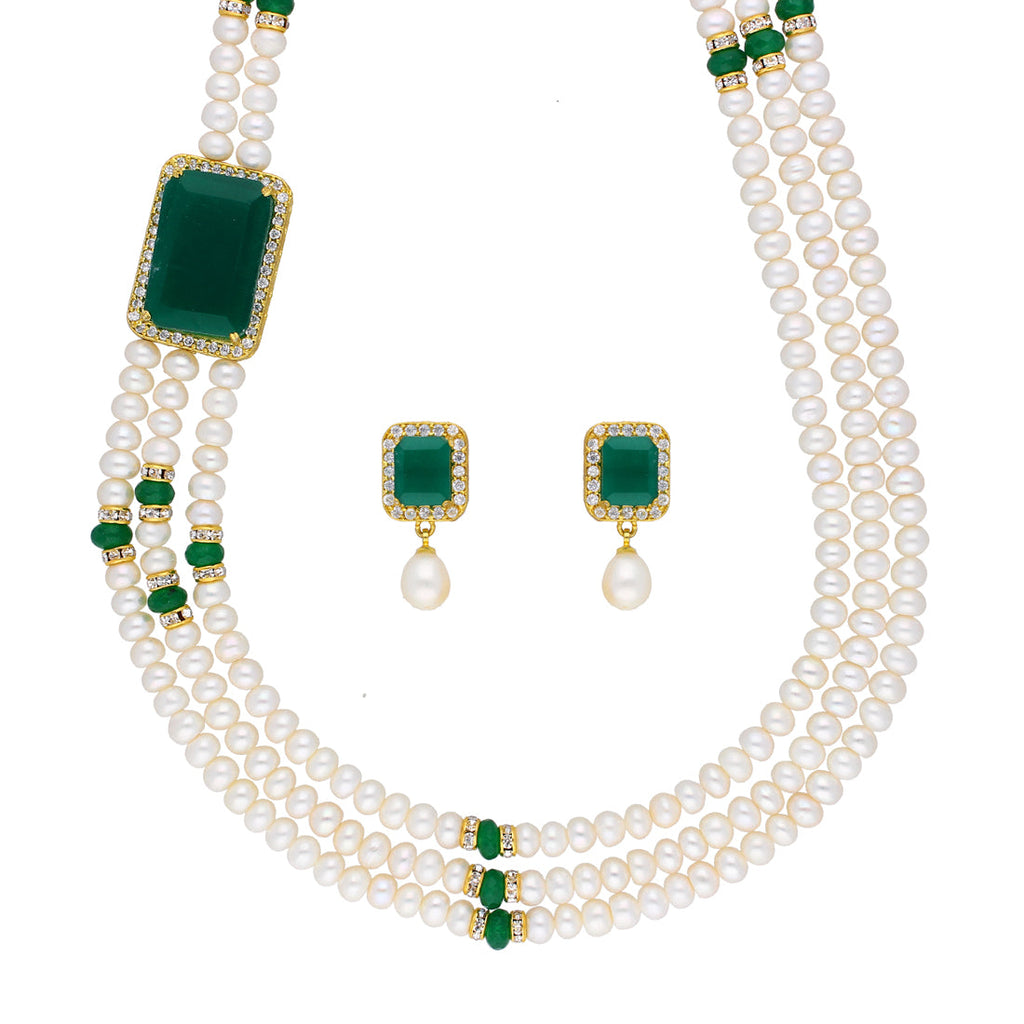 J Pearls Eye-Catching 3 String Necklace Set - Real Pearl Jewelry | Grocsy