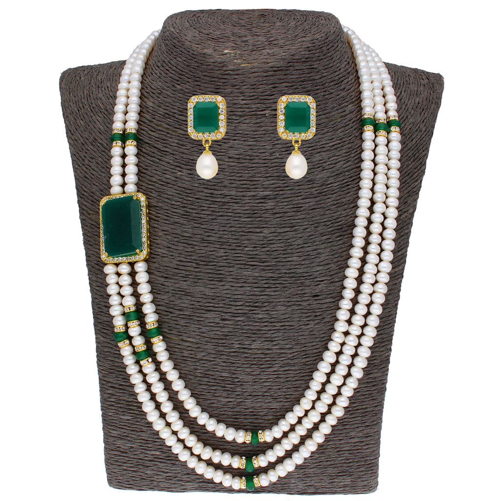 J Pearls Eye-Catching 3 String Necklace Set - Real Pearl Jewelry | Grocsy