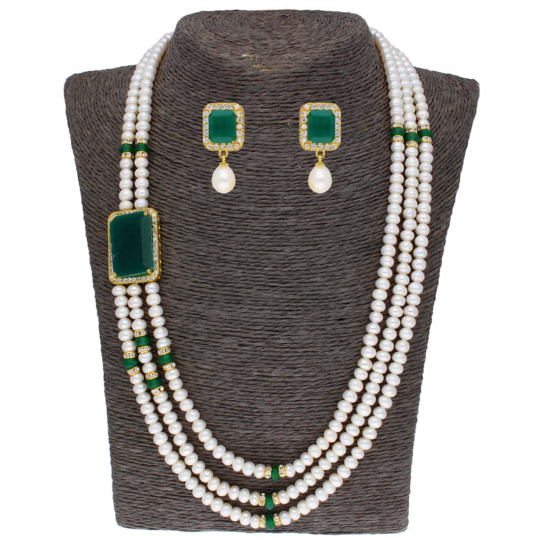 J Pearls Eye-Catching 3 String Necklace Set - Real Pearl Jewelry | Grocsy