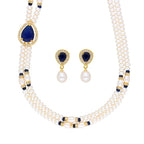 J Pearls Striking 2 String Necklace Set - Real Pearl Jewelry | Grocsy