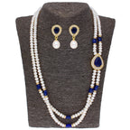 J Pearls Striking 2 String Necklace Set - Real Pearl Jewelry | Grocsy