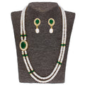 J Pearls Prominent 2 String Necklace Set - Real Pearl Jewelry | Grocsy