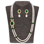 J Pearls Prominent 2 String Necklace Set - Real Pearl Jewelry | Grocsy
