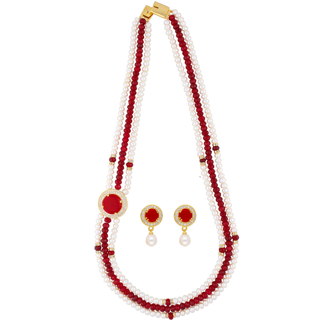 J Pearls Notable 3 String Necklace Set - Real Pearl Jewelry | Grocsy