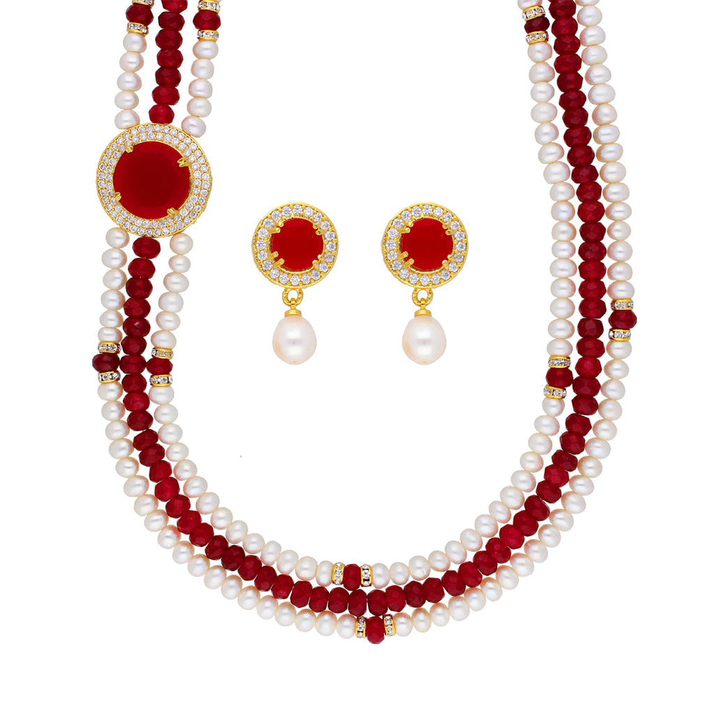 J Pearls Notable 3 String Necklace Set - Real Pearl Jewelry | Grocsy