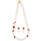 J Pearls Prominent 2 String Necklace Set - Real Pearl Jewelry | Grocsy