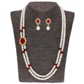 J Pearls Prominent 2 String Necklace Set - Real Pearl Jewelry | Grocsy