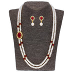 J Pearls Prominent 2 String Necklace Set - Real Pearl Jewelry | Grocsy