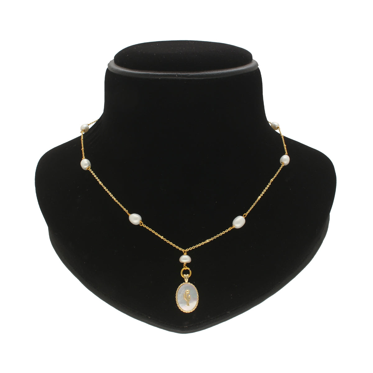 J Pearls Flower Oval Pearl Pendant Set | Grocsy