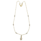 J Pearls Flower Oval Pearl Pendant Set | Grocsy
