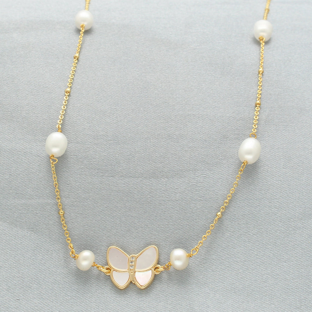 J Pearls ButterFly Pearl Pendant Set | Grocsy