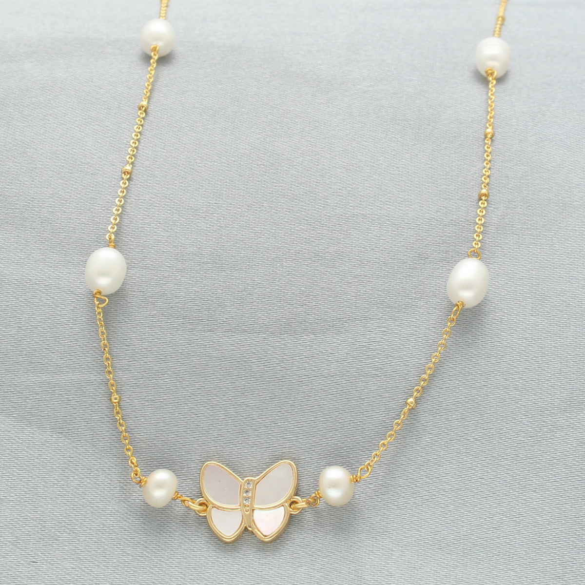 J Pearls ButterFly Pearl Pendant Set | Grocsy