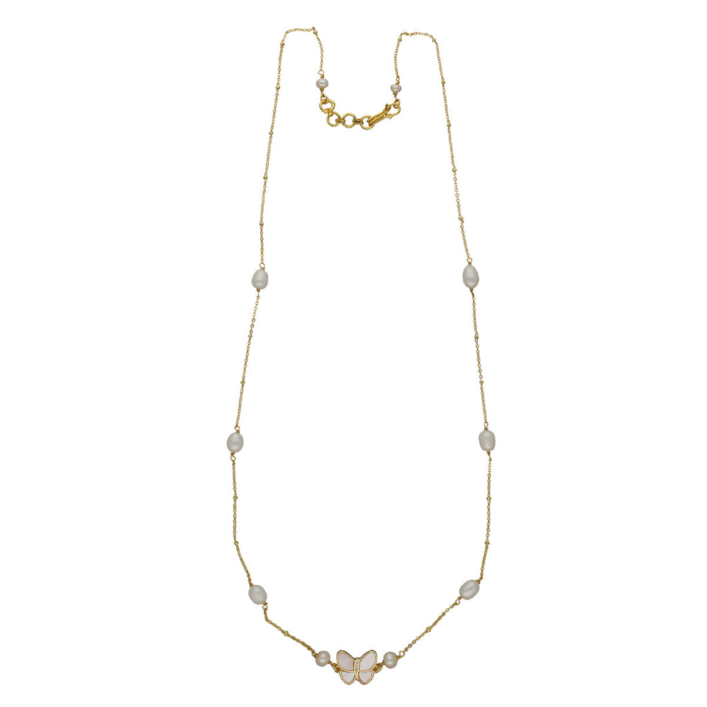 J Pearls ButterFly Pearl Pendant Set | Grocsy