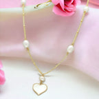 J Pearls Heart Pearl Pendant Set | Grocsy