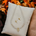 J Pearls Flora Pearl Pendant Set | Grocsy