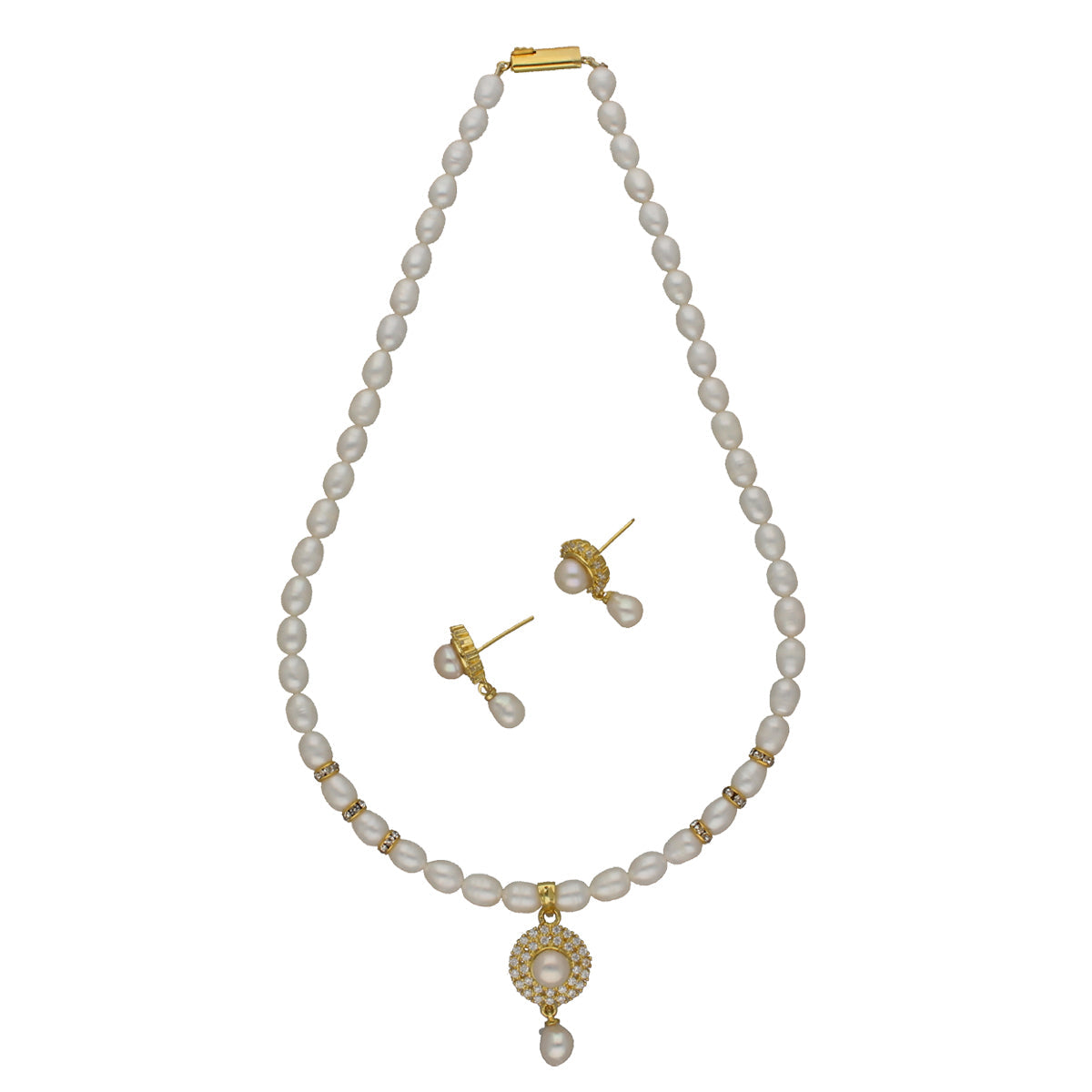 J Pearls Flora Pearl Pendant Set | Grocsy