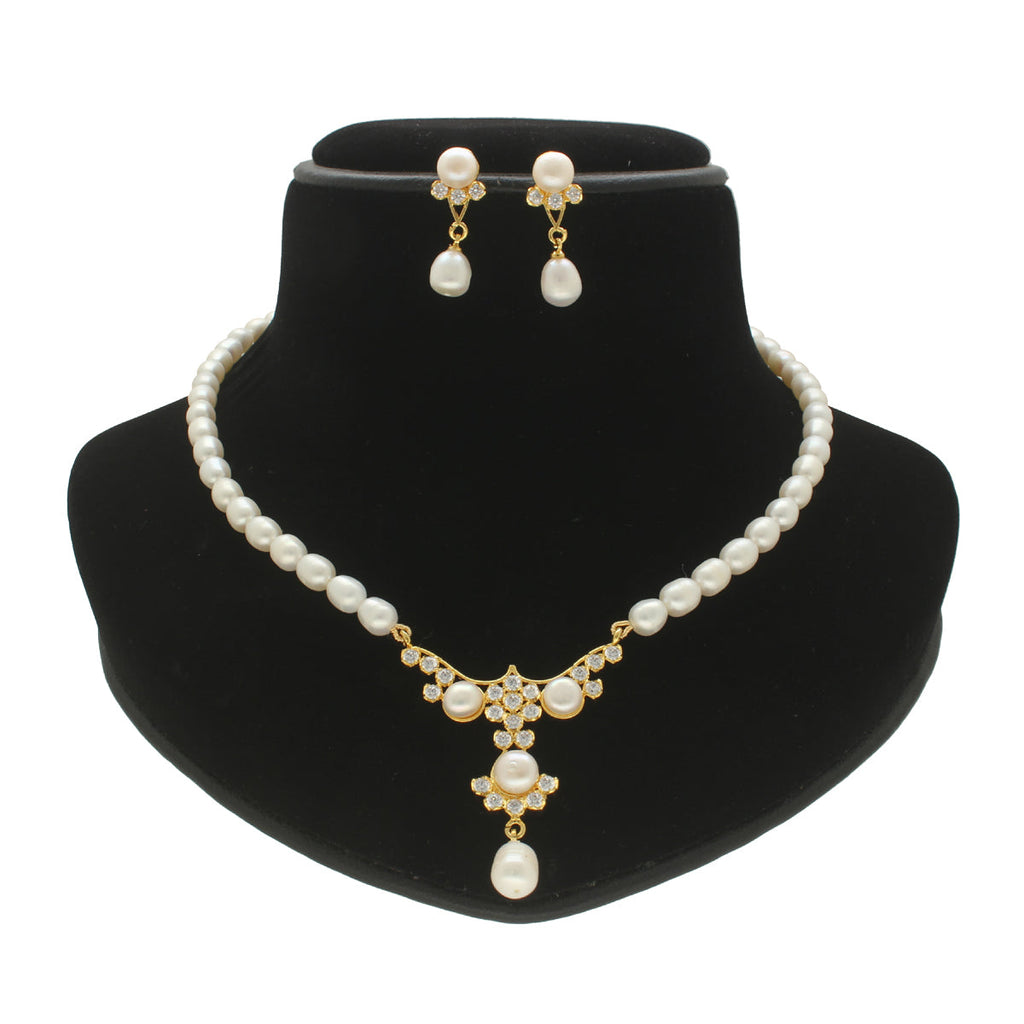 J Pearls Sanjitha Pearl Pendant Set | Grocsy