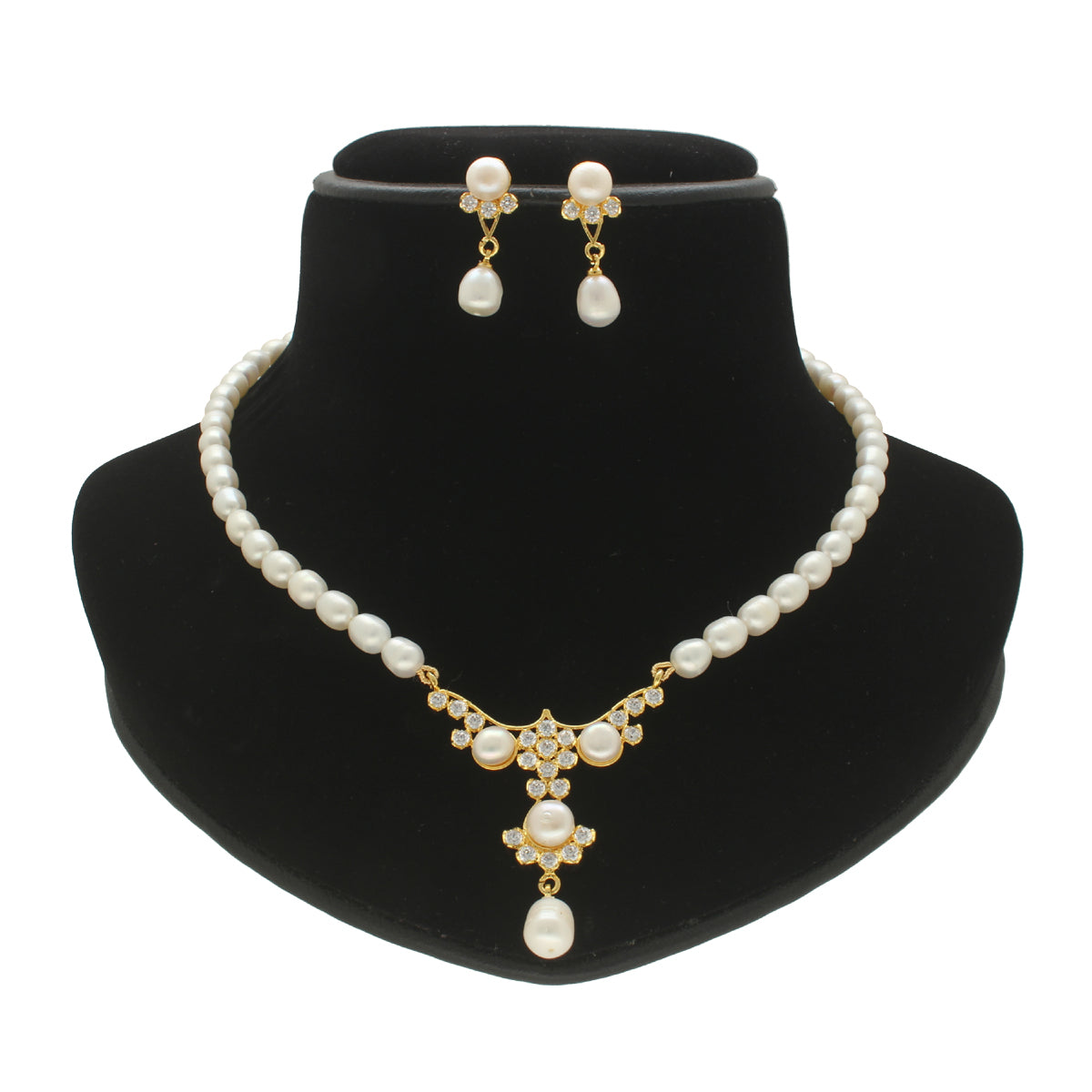 J Pearls Sanjitha Pearl Pendant Set | Grocsy