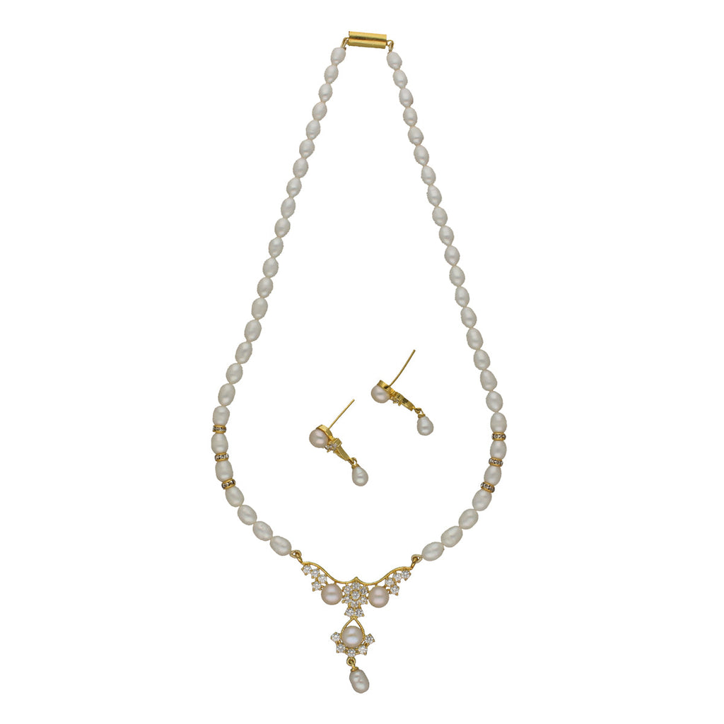 J Pearls Sanjitha Pearl Pendant Set | Grocsy