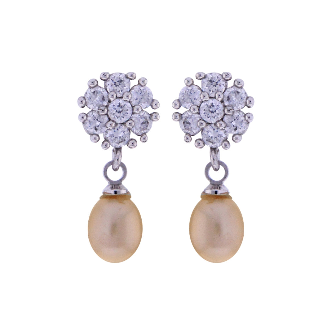 J Pearls Pink Pearls Drop Earrings - Real Pearl Jewelry | Grocsy