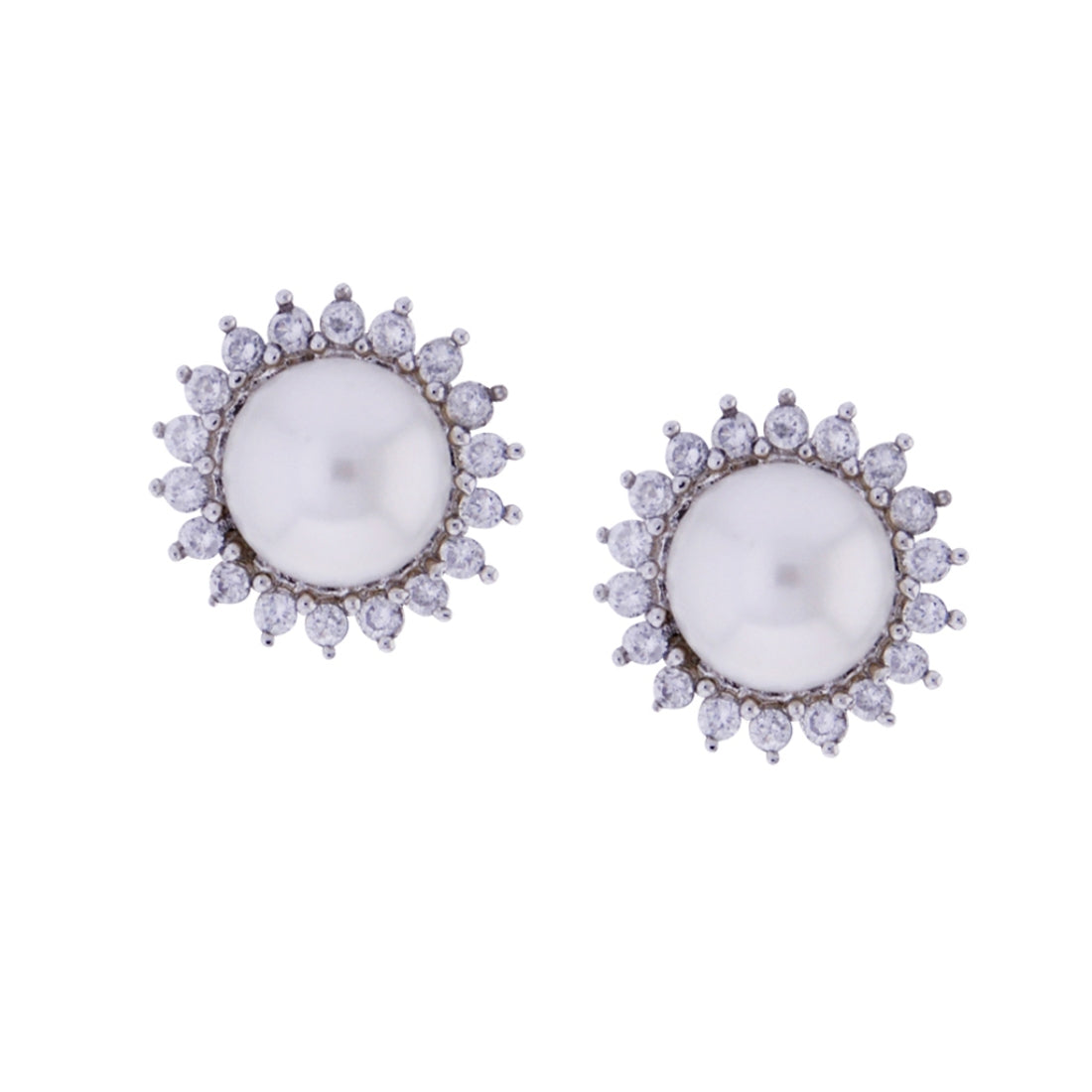 J Pearls Navya Earrings Studs - Real Pearl Jewelry | Grocsy
