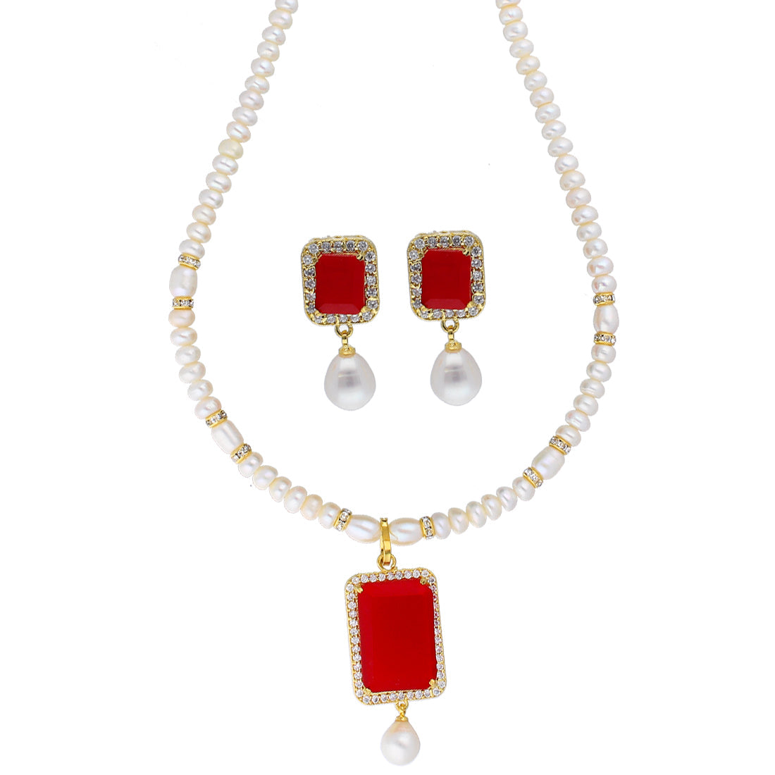 J Pearls Sara Pearl Pendant Set - Real Pearl Jewelry | Grocsy