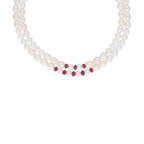 J Pearls 2 Line 5-6Mm Oval Pearl Set - Real Pearl Jewelry | Grocsy