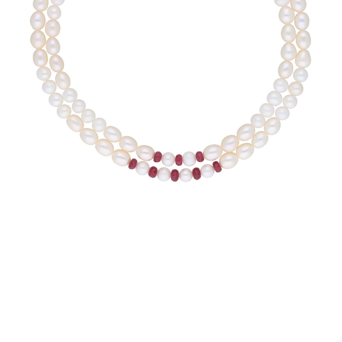 J Pearls 2 Line 5-6Mm Oval Pearl Set - Real Pearl Jewelry | Grocsy