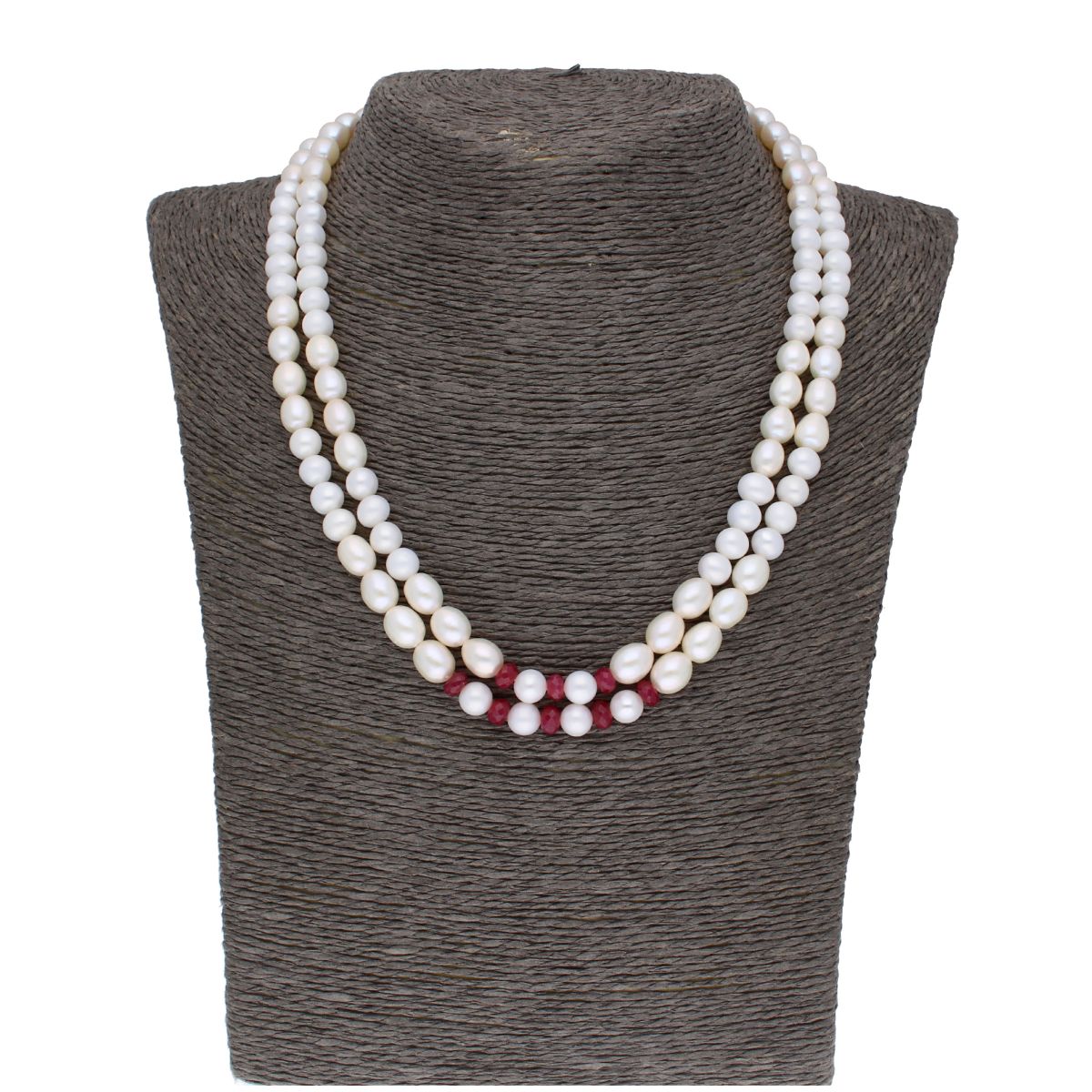 J Pearls 2 Line 5-6Mm Oval Pearl Set - Real Pearl Jewelry | Grocsy